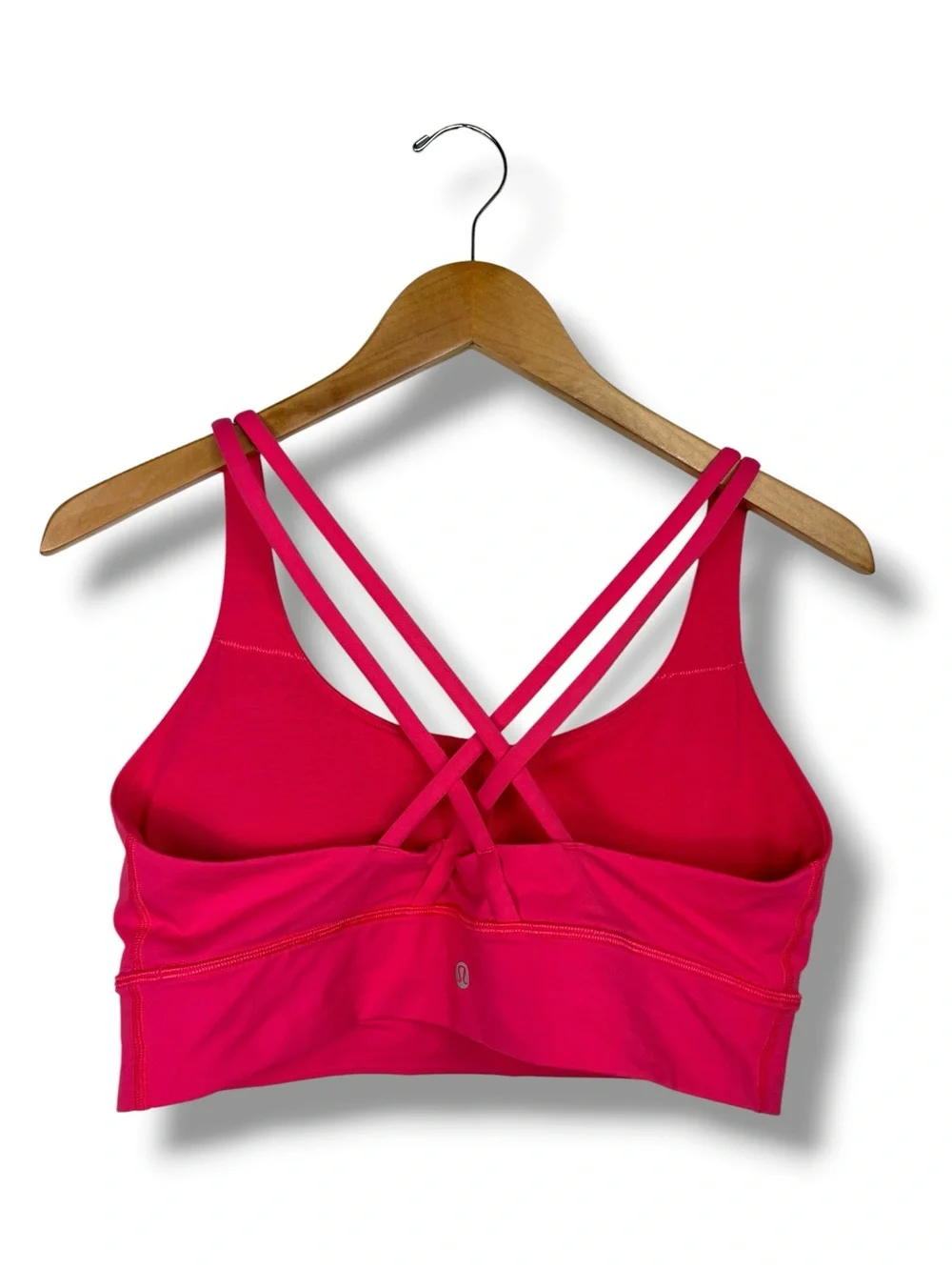Lululemon Energy Longline Bra Size 12 B-D Cups Lip Gloss Pink W2AVOS Luxtreme